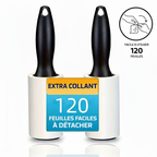 Rouleau anti-poils puissant pour chien et chat, idéal pour nettoyer les meubles, vêtements et tissus.