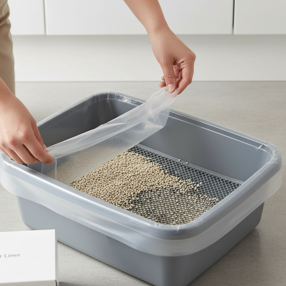 Lot de 10 filtres réutilisables en filet pour litière de chat, hygiéniques et durables, facilitant le nettoyage et le contrôle des odeurs